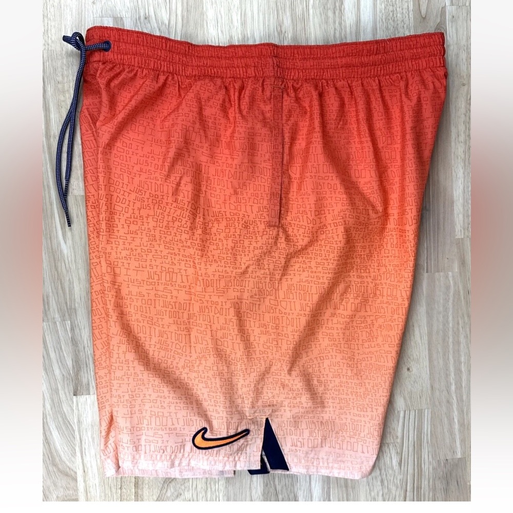 NIKE LOGO SWIM Shorts JDI FADE 9" VOLLEY TRUNKS Gradient Orange JUST DO IT